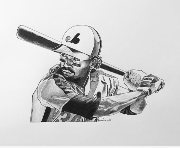 Tim Raines Pop Fly 2023 Rock Raines 7 x 10.5 Limited Edition Art Print  #130 Ltd Ed of 305